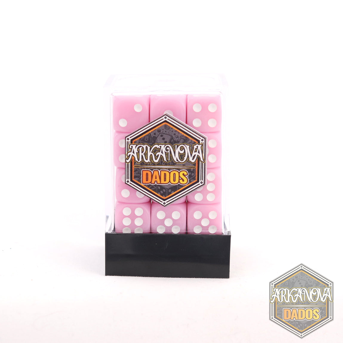 Sólido - 12mm 36 Dados Rosado