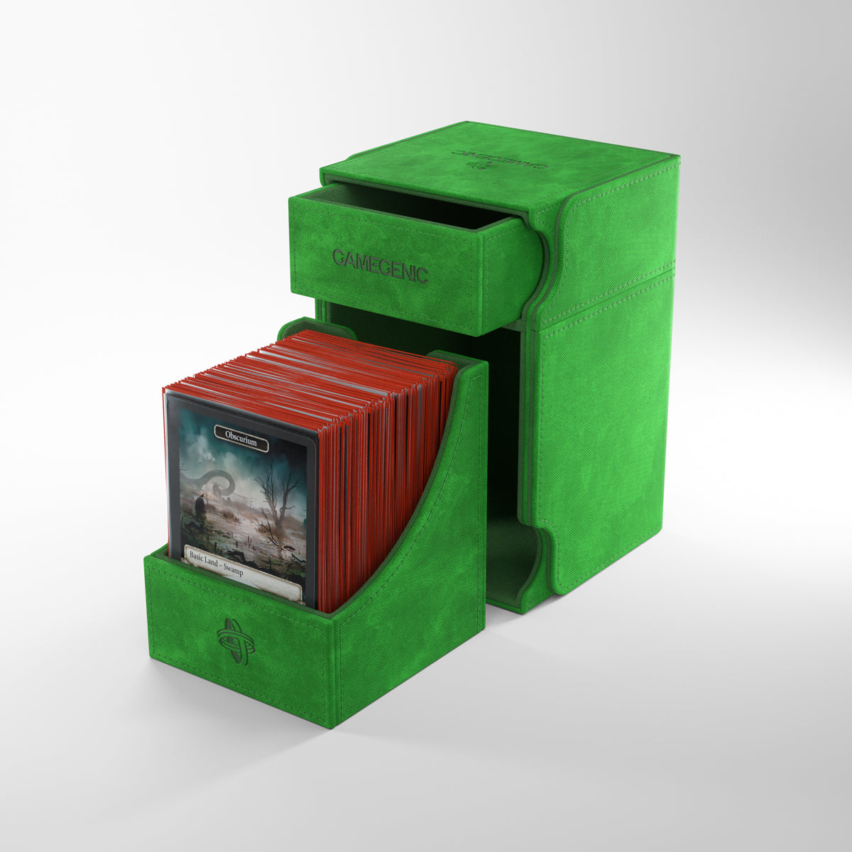 Portamazo Watchtower 100+ XL Green | Accesorios Gamegenic para TCG en PiedraBruja Chile