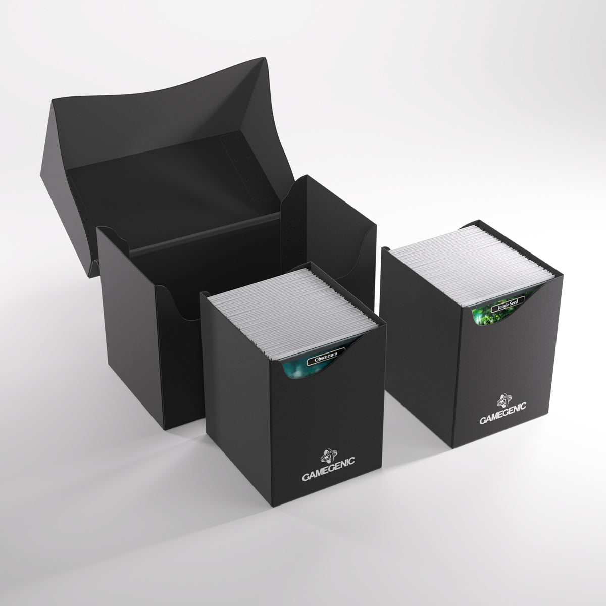 Portamazo Double Deck Holder 200+ XL - Black | Accesorios Gamegenic para TCG en PiedraBruja Chile