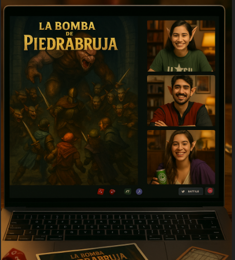 Aventura para Aprender a Jugar D&D - Bomba de PiedraBruja - PDF Descargable