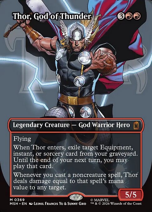 Thor, God of Thunder Regular Foil (ingles) 369 | Singles MTG en PiedraBruja