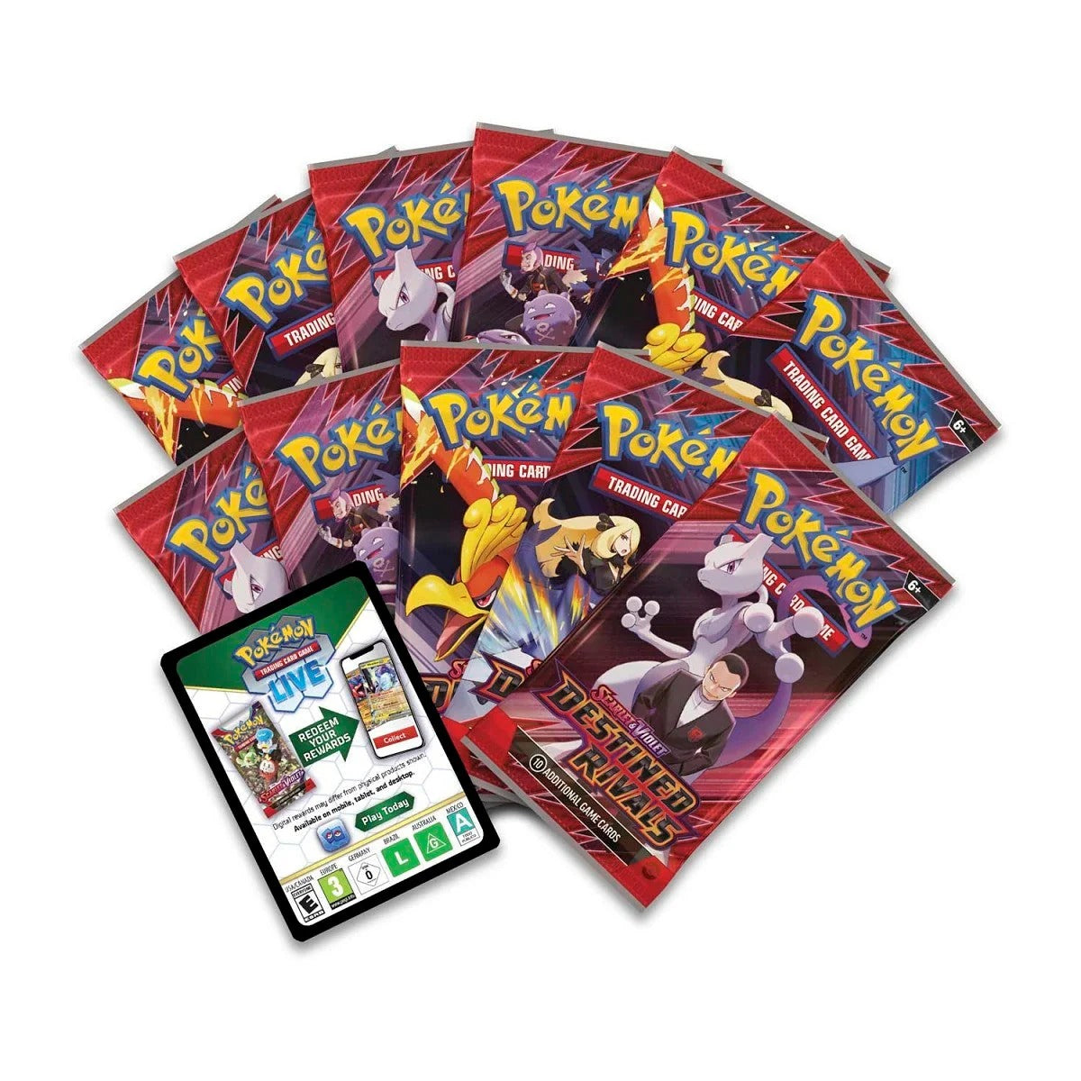Pokémon TCG Destined Rivals Elite Trainer Box sobres incluidos