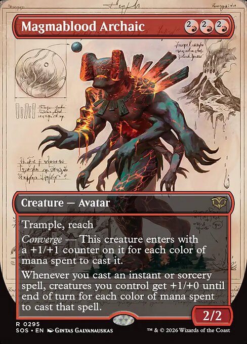 Magmablood Archaic Borderless (ingles) 295| Singles MTG en PiedraBruja