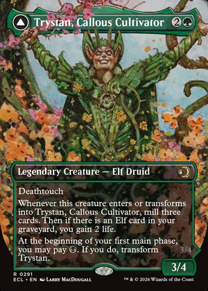 Trystan, Callous Cultivator // Trystan, Penitent Culler Borderless (ingles) 291