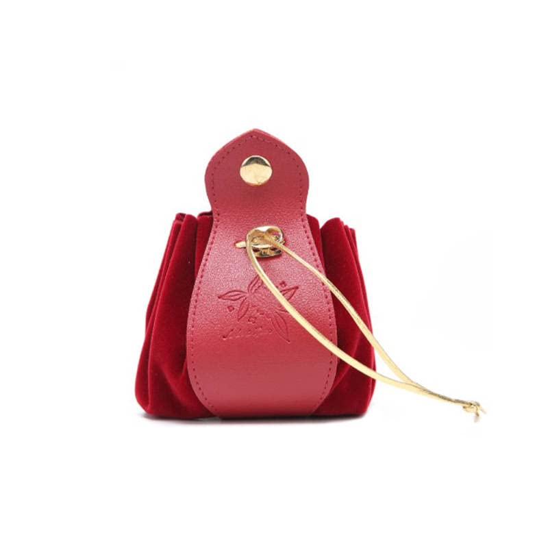 Pouch - Bolsa para Dados Cuero Roja | Dados para juegos de rol y mesa en PiedraBruja Chile