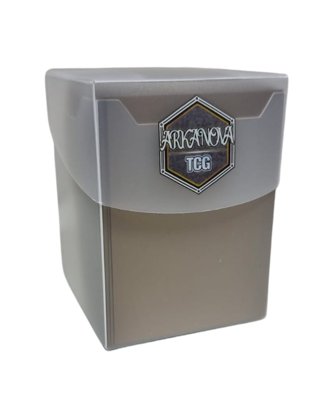 Deck Box +100 + Sleeve Matte – Amber Crown Dorado (105 uds.)