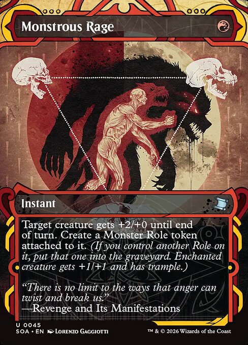 Monstrous Rage Showcase Foil (ingles) 45 | Singles MTG en PiedraBruja