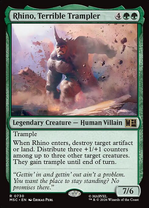 Rhino, Terrible Trampler Regular Foil (ingles) 730 | Singles MTG en PiedraBruja