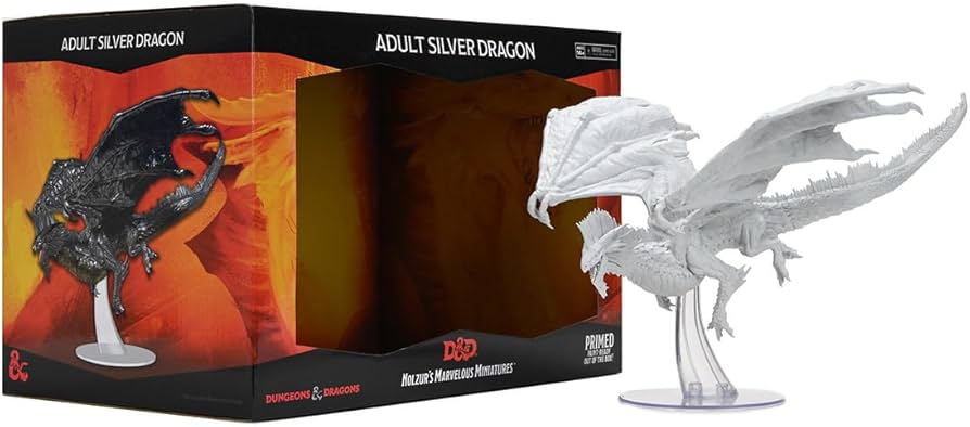 Nolzur’s Marvelous Miniatures: Unpainted Minis - Adult Silver Dragon