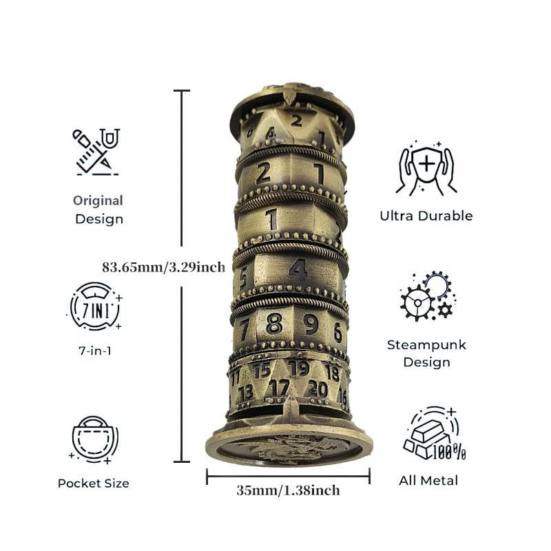 Torre de Discos-Dado - Metálico Spinner en Dorado