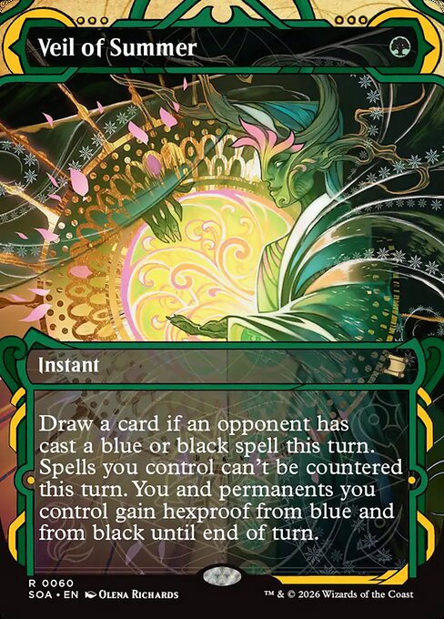 Veil of Summer Borderless Foil (ingles) 60 | Singles MTG en