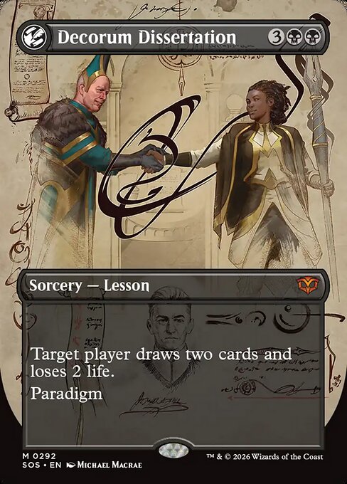 Decorum Dissertation Borderless Foil (ingles) 292 | Singles MTG en PiedraBruja