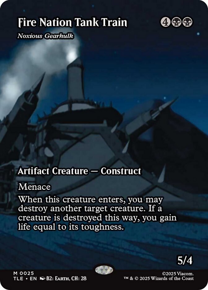 Fire Nation Tank Train // Noxious Gearhulk Borderless Foil (ingles) 25