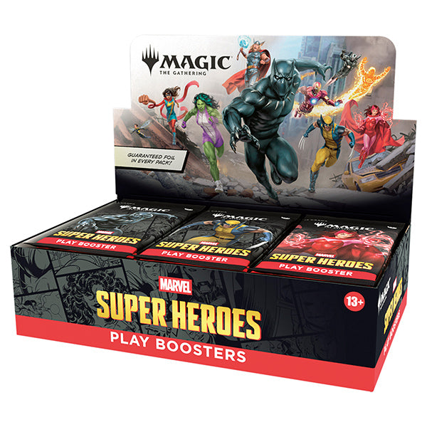 Universes Beyond Marvel Super Heroes - Play Booster Display