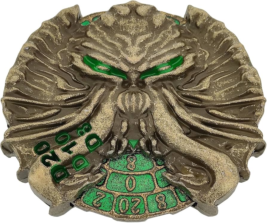 Disco-Dado Metálico Cthulhu Verde