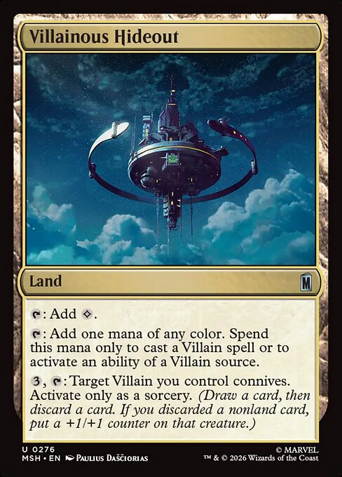 Villainous Hideout Regular Foil (ingles) 276 | Singles MTG en PiedraBruja