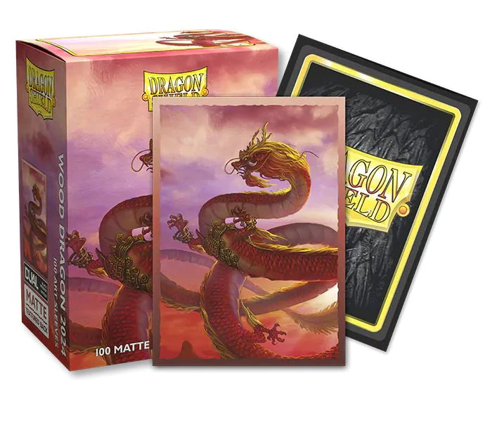 Art Dual-Matte 'Year of the Wood Dragon' (x100) | Fundas y accesorios Dragon Shield para cartas TCG en PiedraBruja Chile