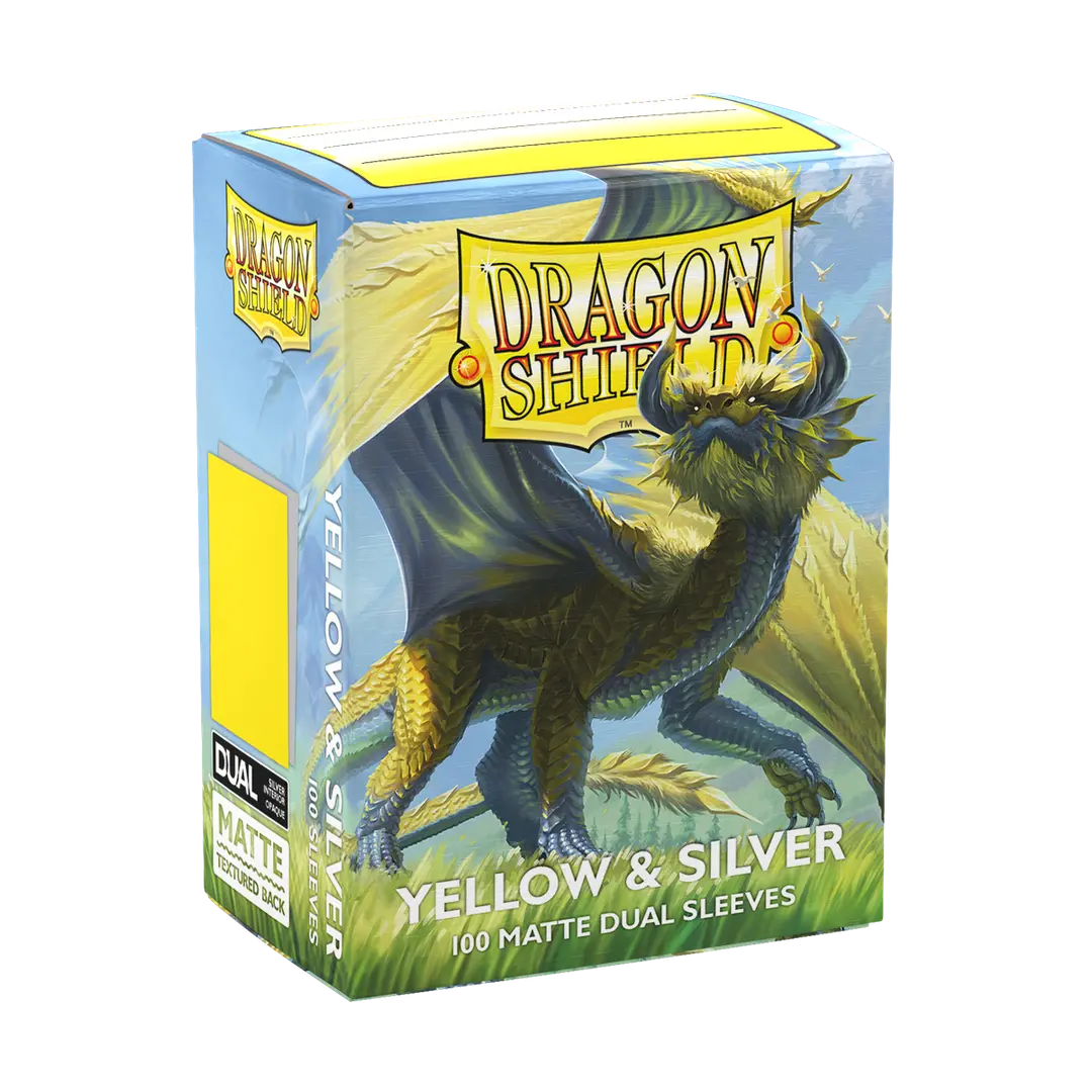 Matte Dual Sleeves - Yellow & Silver x100