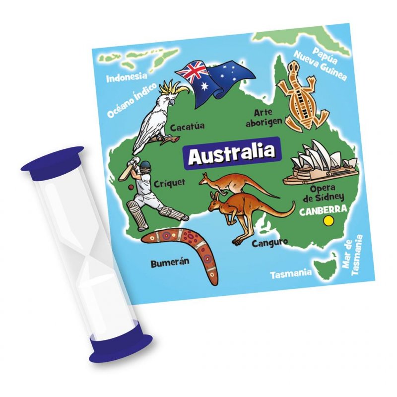 Tarjeta del juego de mesa educativo Brainbox el mundo