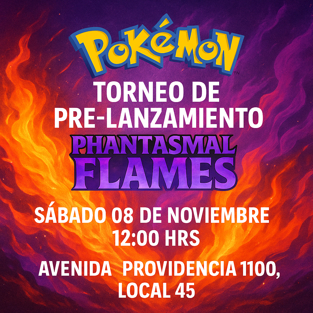 Torneo Pre Lanzamiento Pokemon Phantasmal Flames 08 de Noviembre
