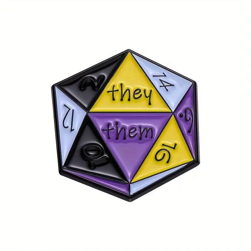 Pin esmaltado D20 They / Them