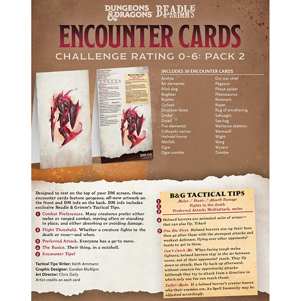 Beadle & Grimm's Encounter Cards - CR0-6 Set 2