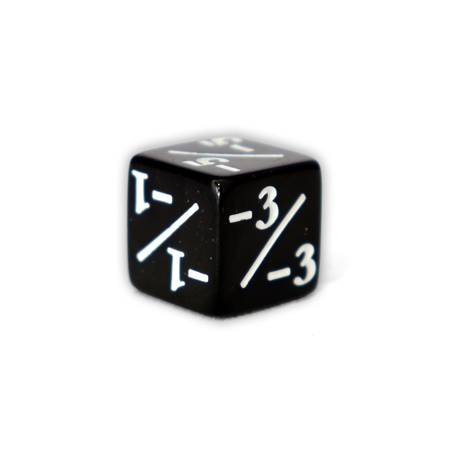 D6 contador -1/-1 Negro/Blanco