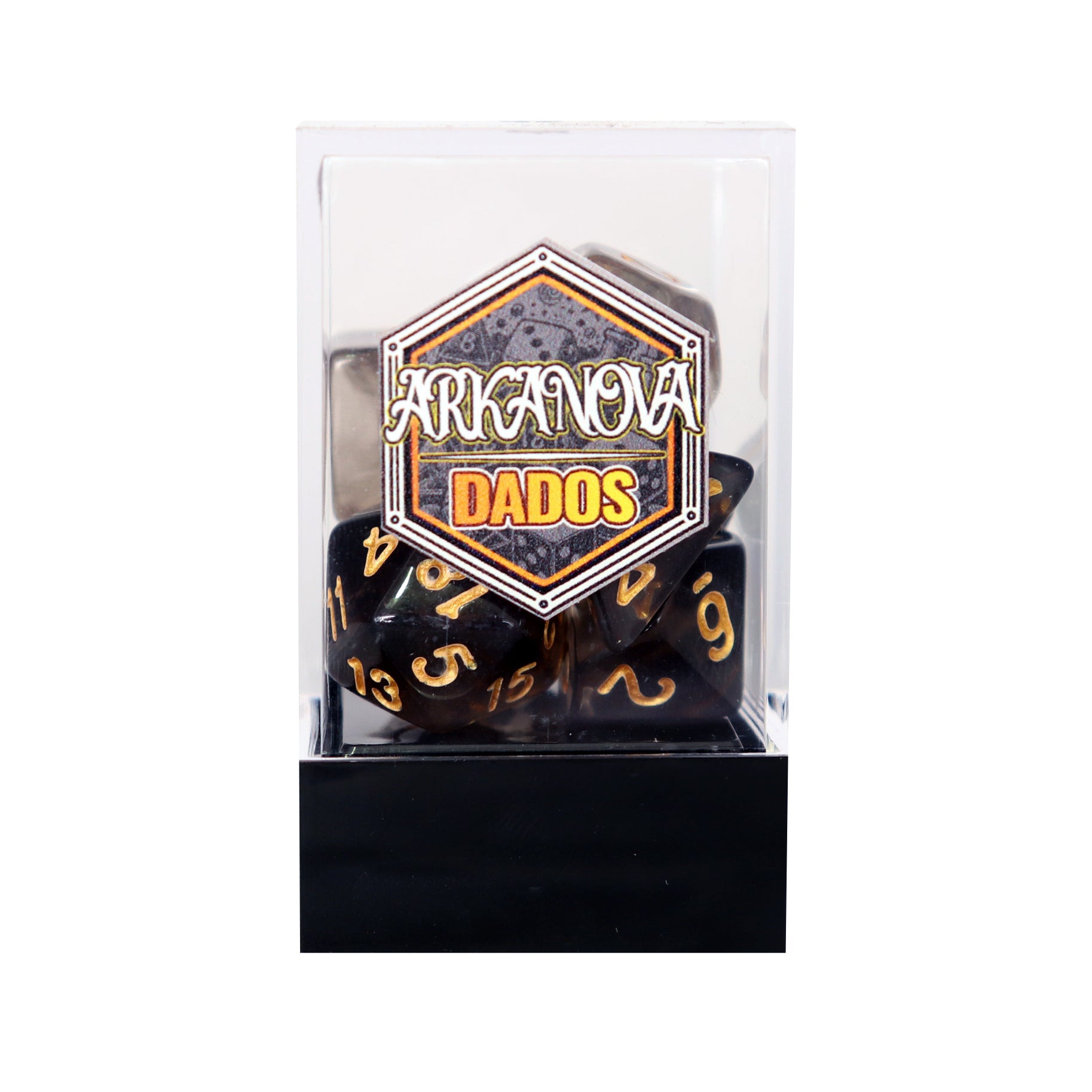 Alquimia - Diamante Negro | Dados para juegos de rol y mesa en PiedraBruja Chile