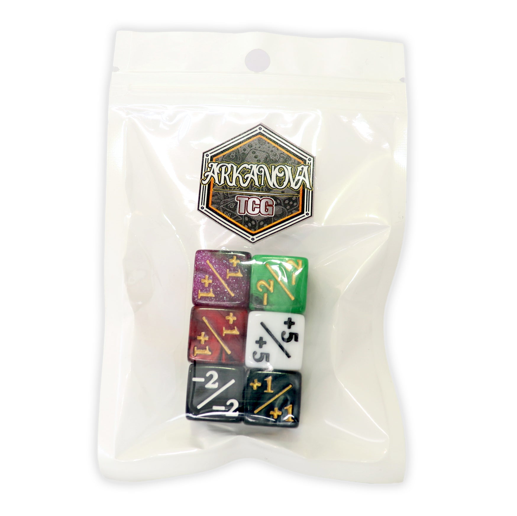 Set contadores d6 +1/+1 azar (x6) | Deckboxes y accesorios TCG Arkanova en PiedraBruja Chile