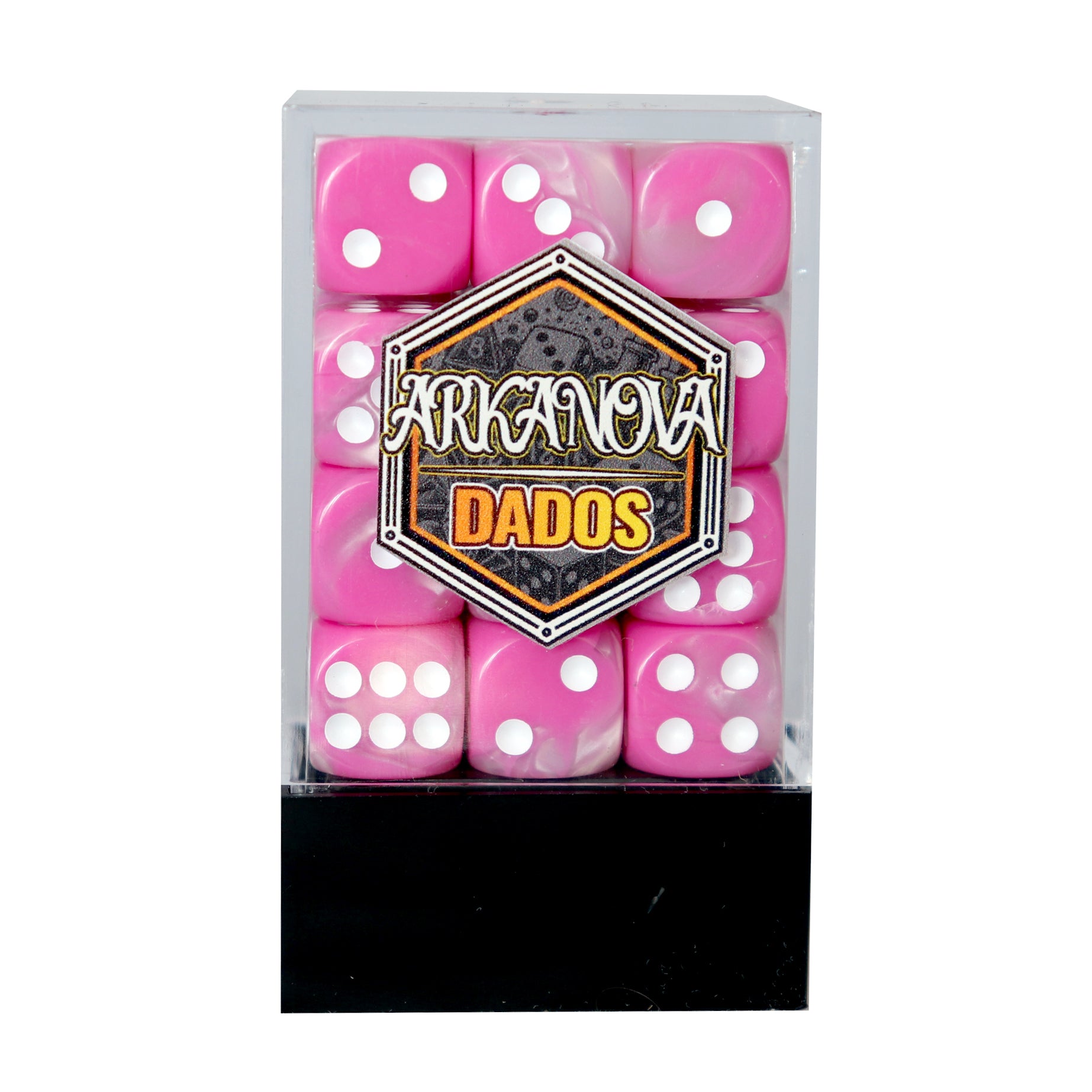 Gemini - 12mm 36 Dados Blanco/Rosado