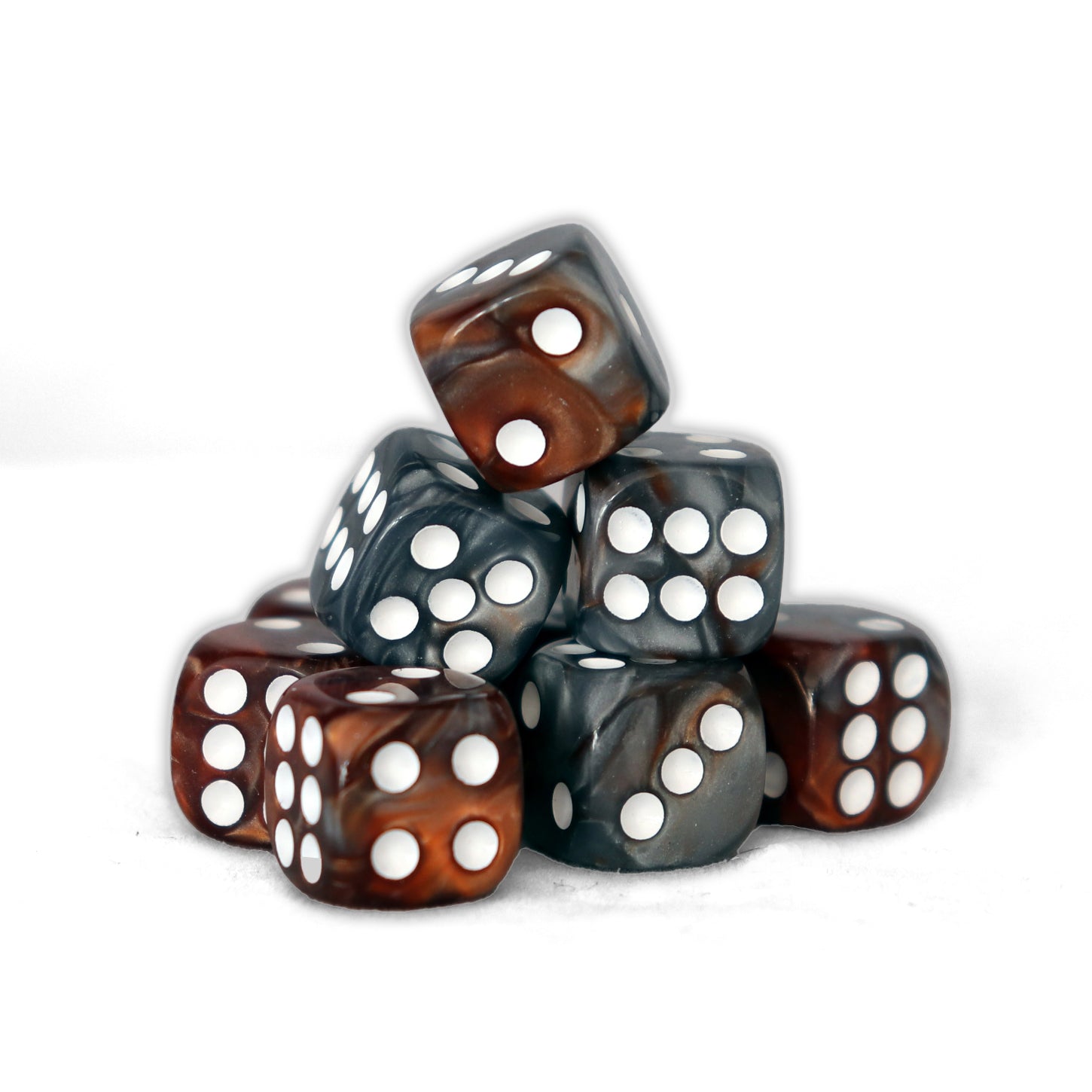 Gemini - 12mm 36 Dados Gris/Marrón