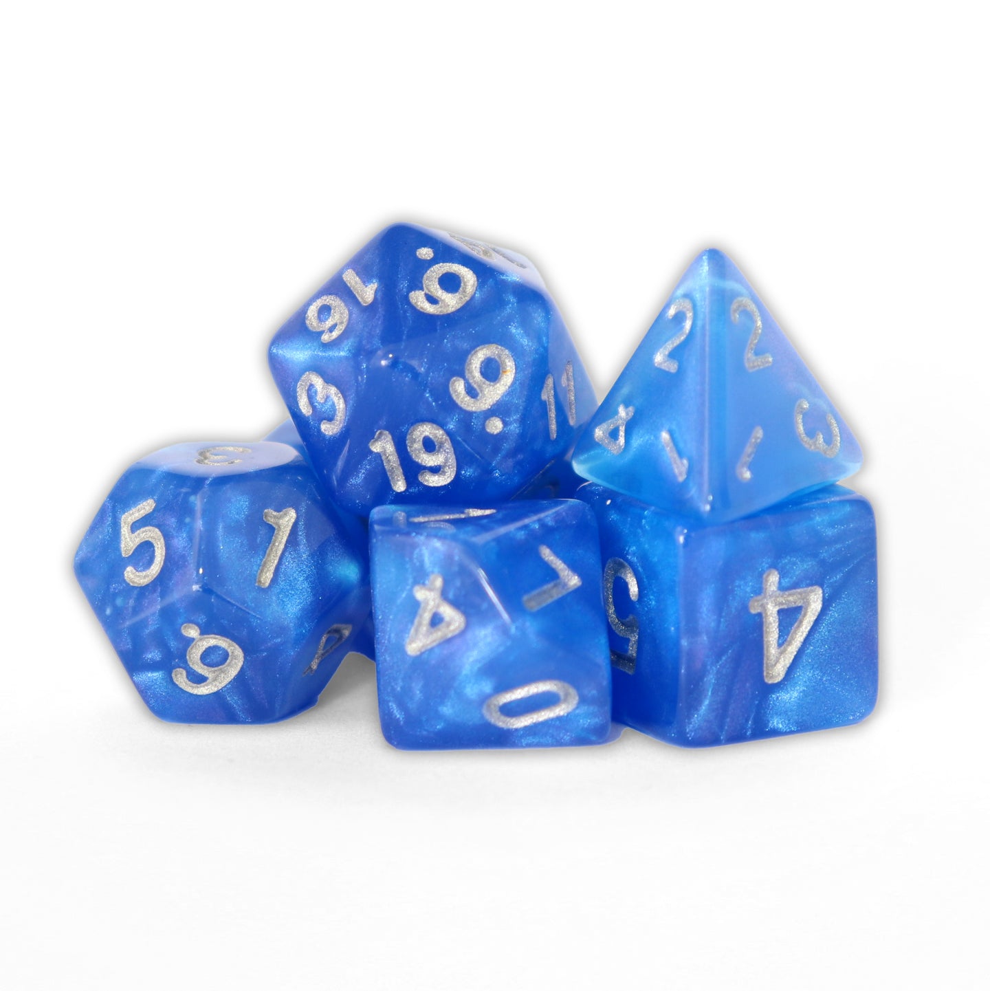 Marmolados - Azul | Dados para juegos de rol y mesa en PiedraBruja Chile