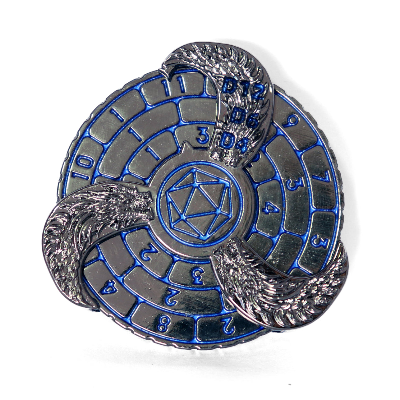 Disco-Dado Metálico Hierro Esmaltado Azul