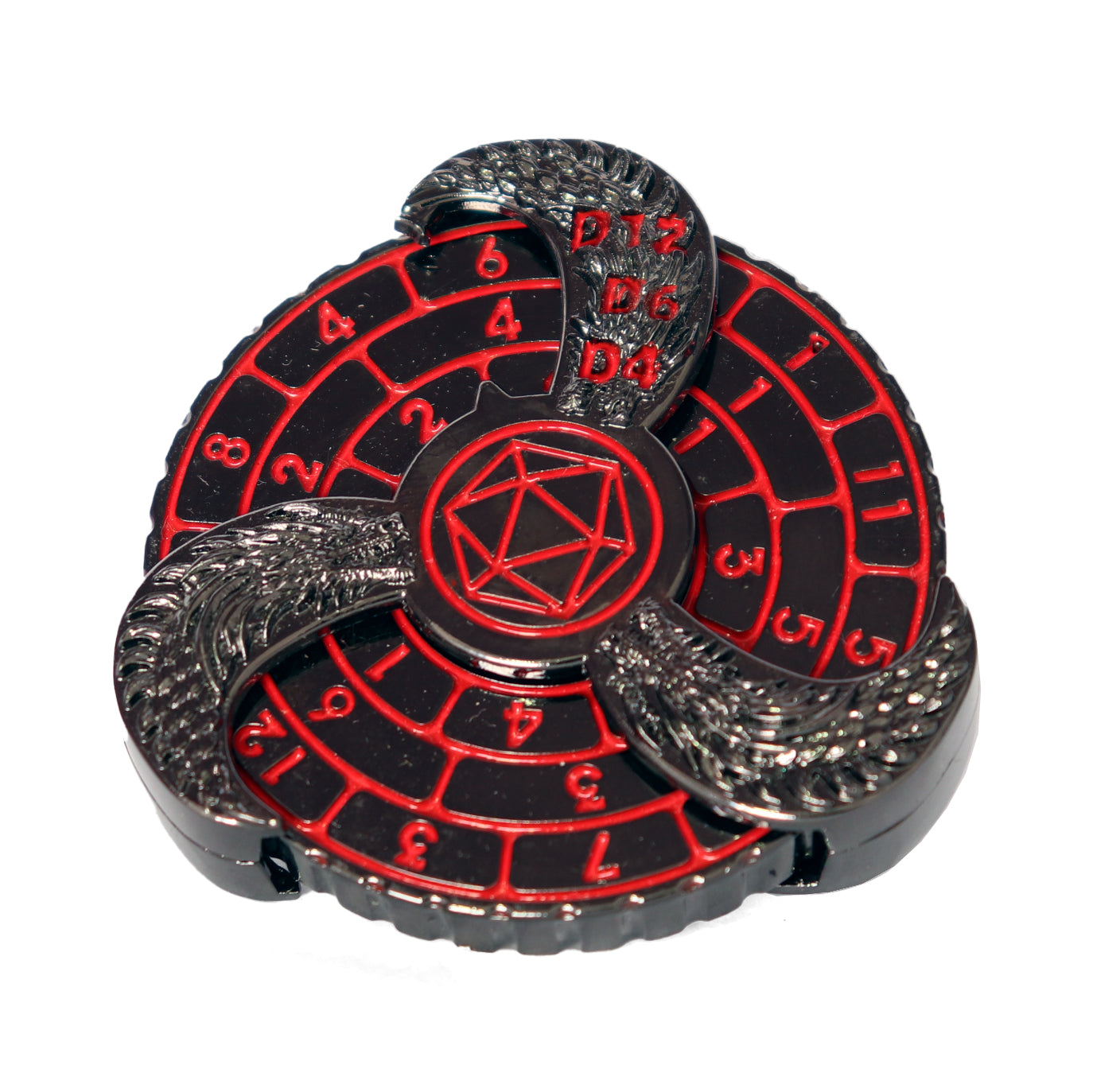 Disco-Dado Metálico Hierro Esmaltado Rojo