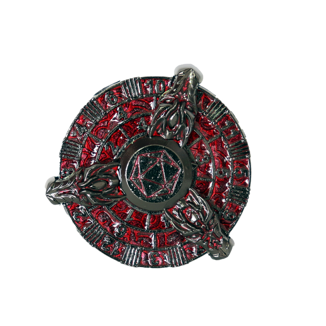 Disco-Dado Mini Metálico Hierro Esmaltado Rojo