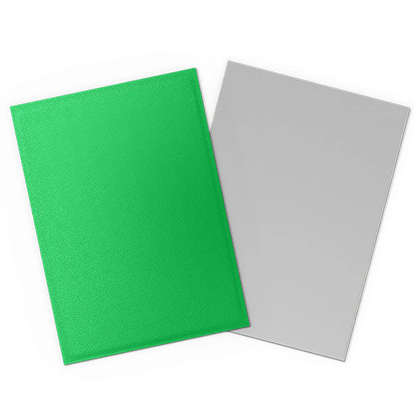 Matte Dual Sleeves - Apple Green & Silver x100