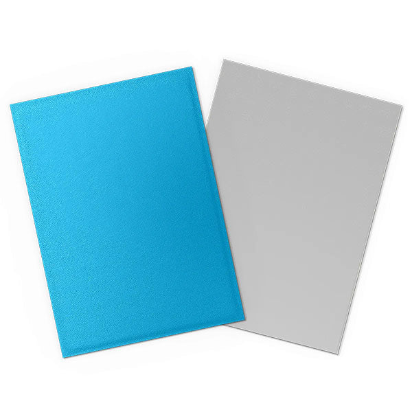 Matte Dual Sleeves - Sky Blue & Silver x100