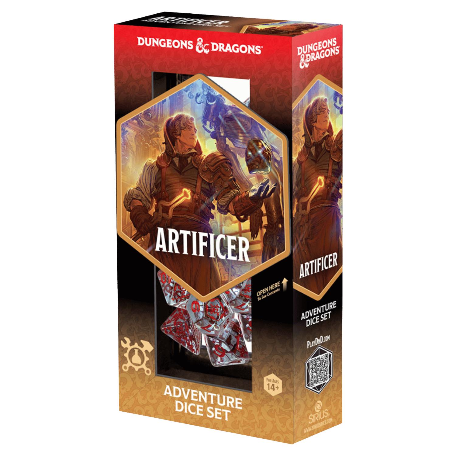 Artificer Clear/Red - Adventure Dice