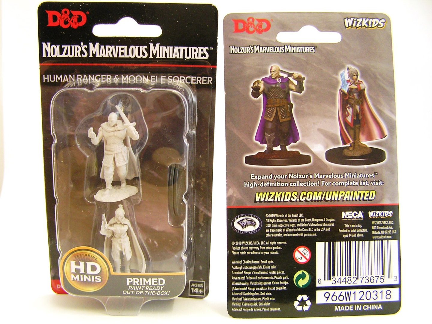 Nolzur’s Marvelous Miniatures: Unpainted Minis Wave 8 - Human Ranger & Moon Elf Sorcerer