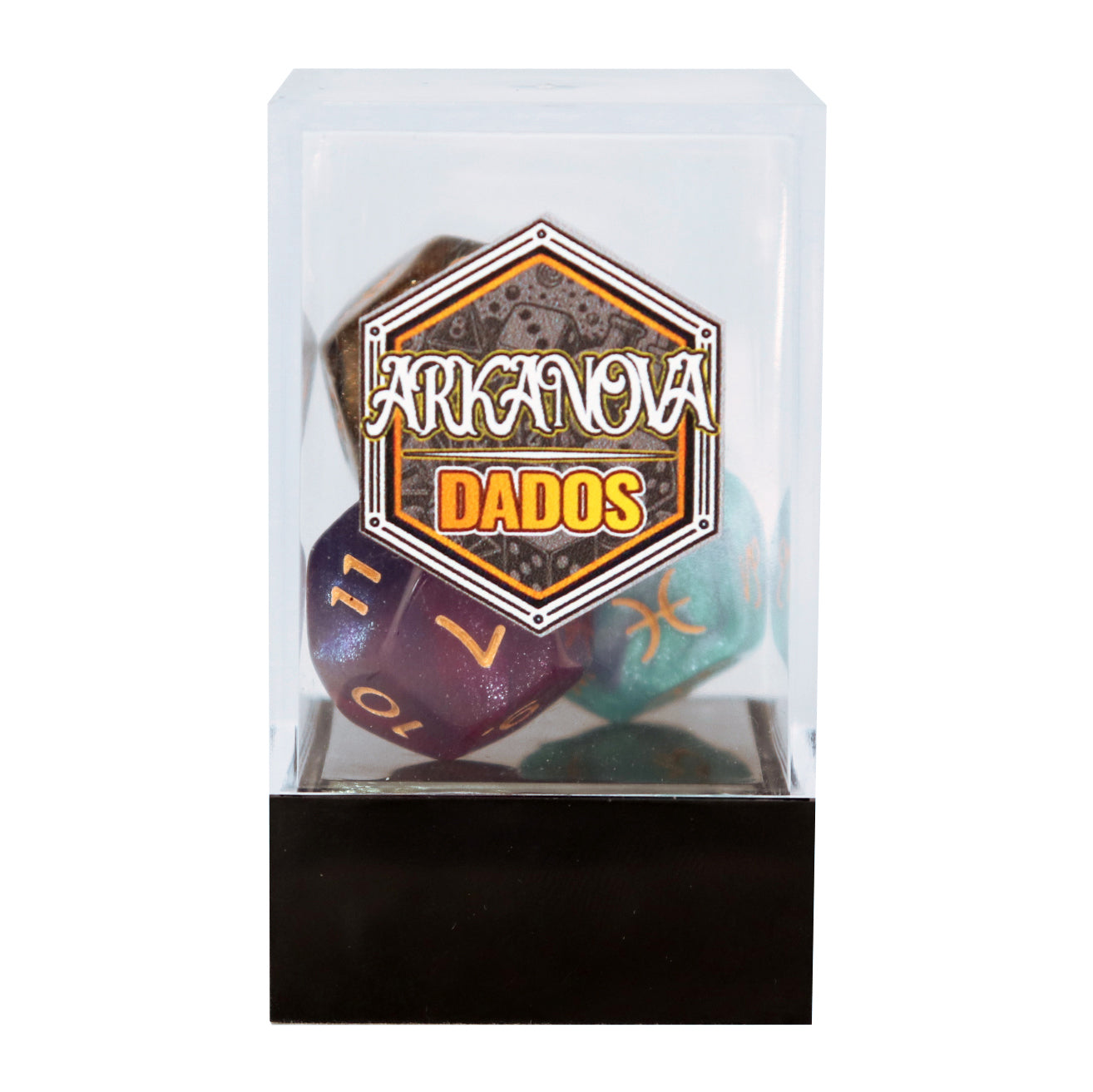Zoodiaco 3D12 Marmolado | Dados para juegos de rol y mesa en PiedraBruja Chile