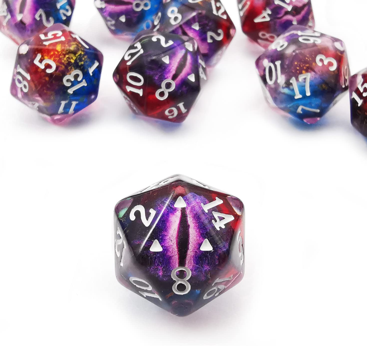 Rellenos -D20 de Ojo de Dragón Púrpura