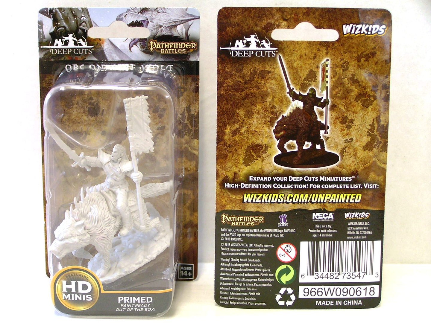 Pathfinder Battles Deep Cuts Miniatures: Unpainted Minis Wave 7 - Orc on Dire Wolf