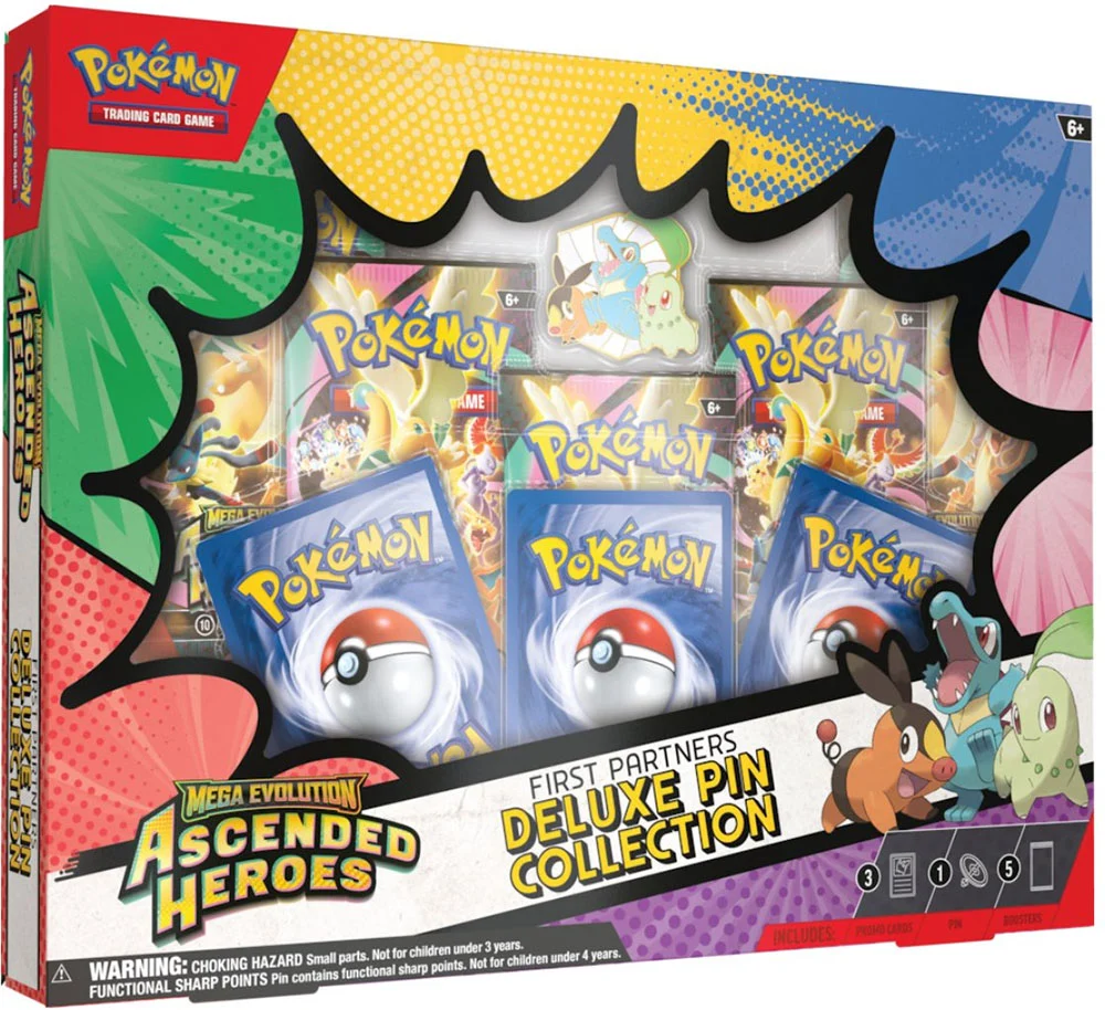 Mega Evolution Ascended Heroes - First Partners Deluxe Pin Collection