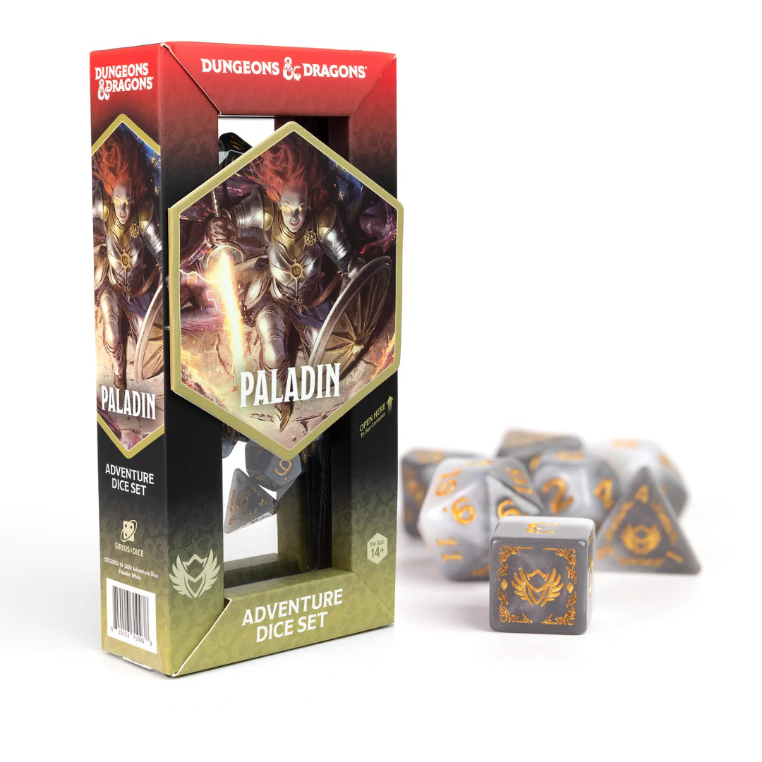 Paladin White / Grey - D&D Adventure Dice