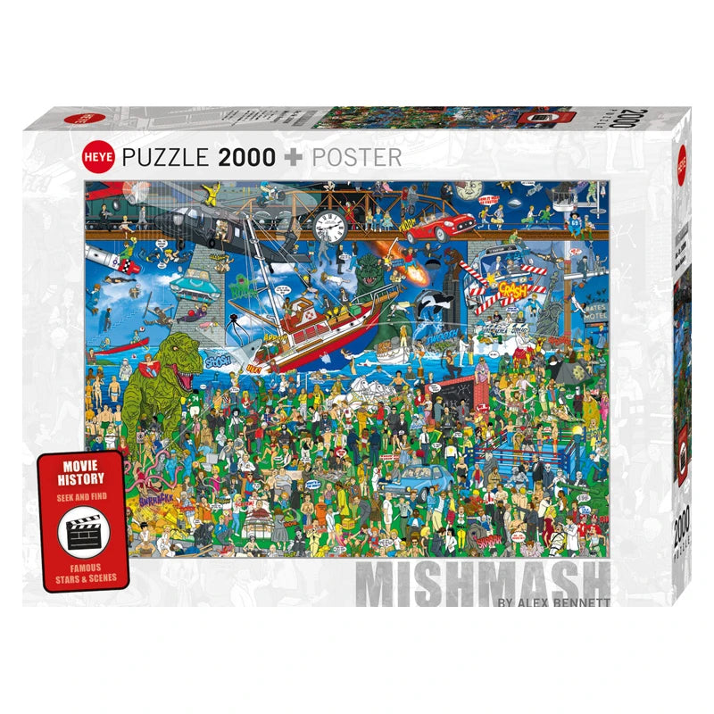 Puzzle 2000 Piezas - Mishmash Movie History Heye