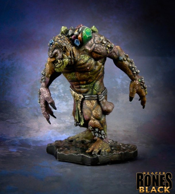 Miniatura Reaper Bones Black Rock Troll | Piedra Bruja