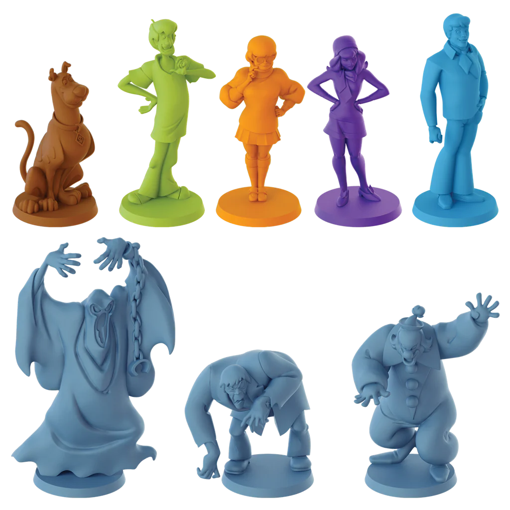 Figuras y miniaturas del juego de mesa de scooby doo