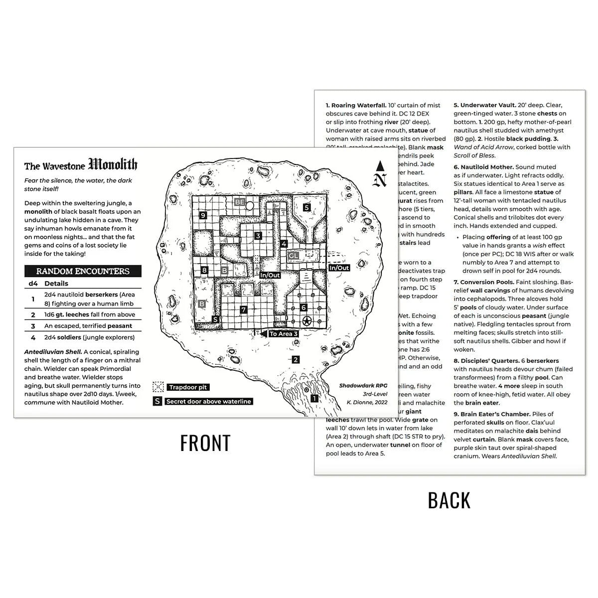 Shadowdark RPG - Five Mini Adventure Cards Print