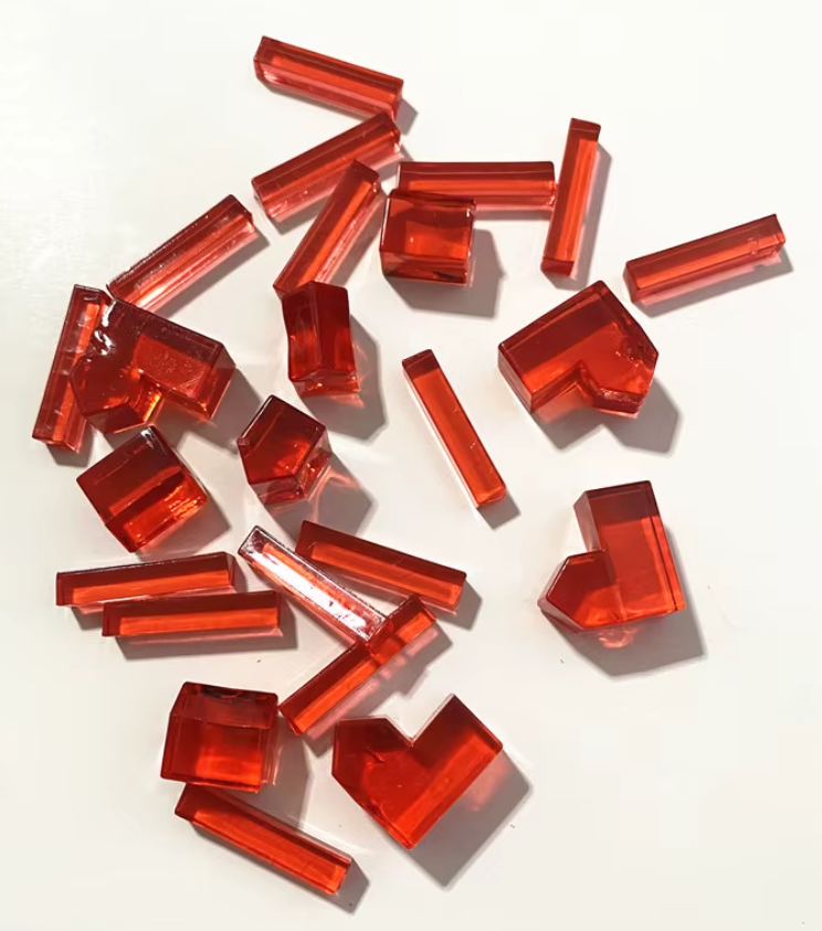 Fichas Transparentes Multiuso - Rojo