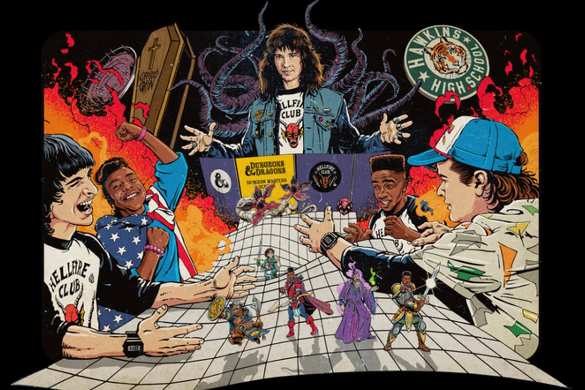 d&d el juego de rol de stranger things la serie